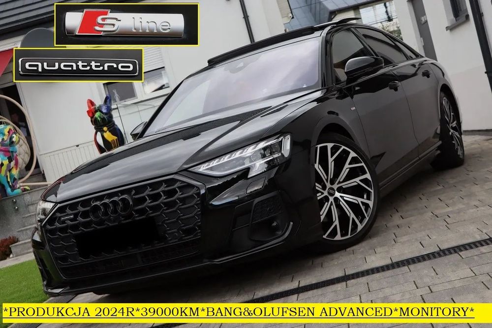 Audi A8 *S-Line*Quattro*Bang&Olufsen*Advanced*Oś skrętna*Pneumatyka*Monitory