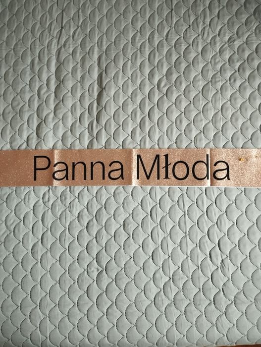 Szarfa Panna Młoda brokatowa rosegold na wieczór panieński