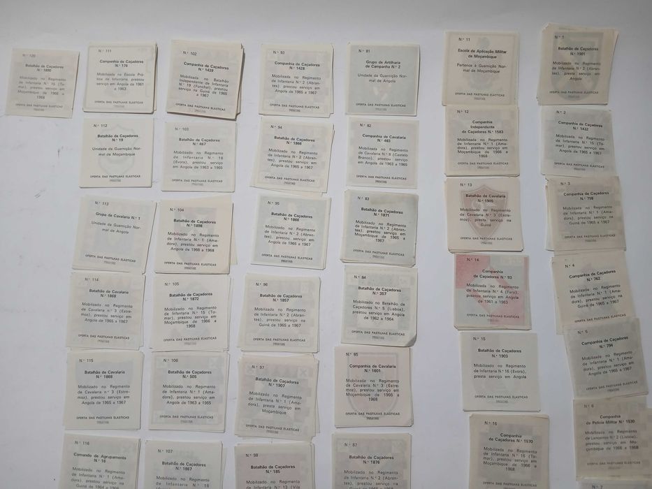 Cromos Pastilhas Pirata - Batalhões /Companhias /Esquadrões Militares