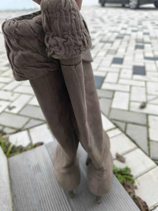 Botas beges camurça