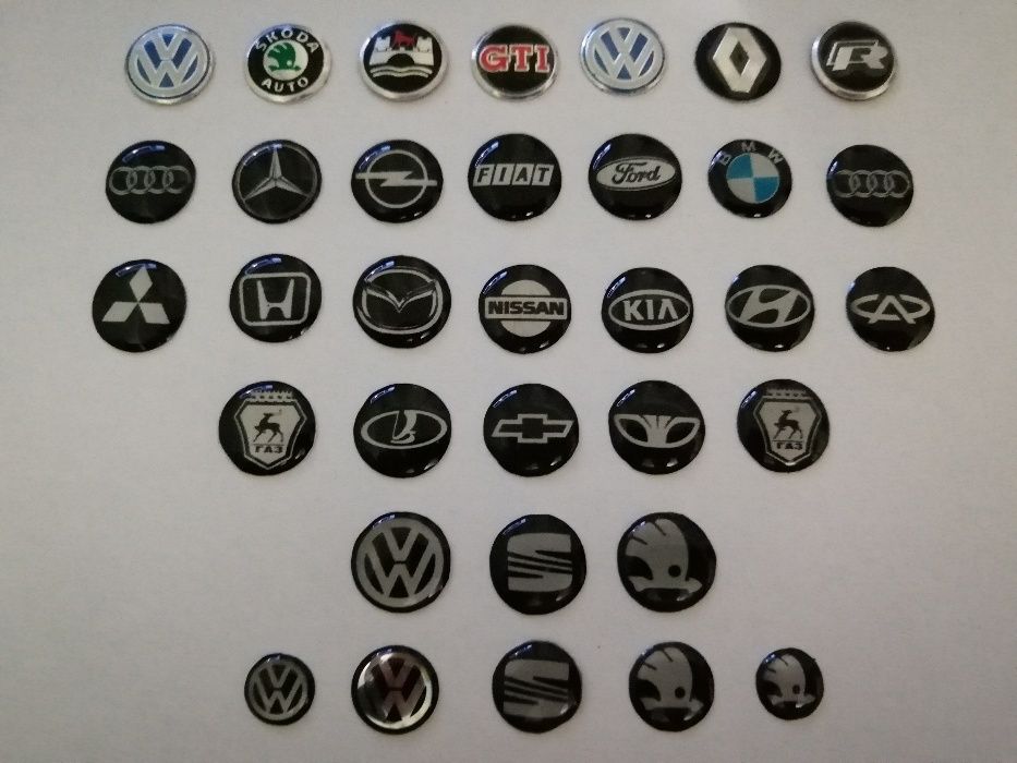 Логотипы на выкидной ключ VW, Skoda и др.(Ø10мм,Ø12мм,Ø14мм) от 2-х шт