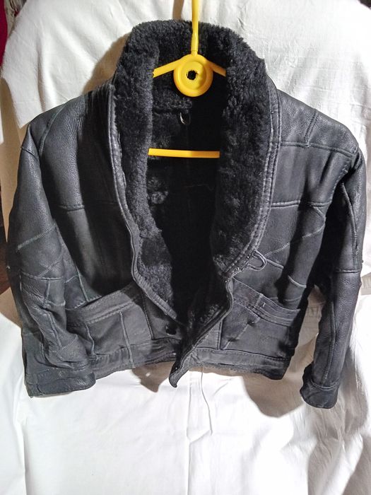 Kożuch naturalny dziecięcy vinted '80 '90 4 lata