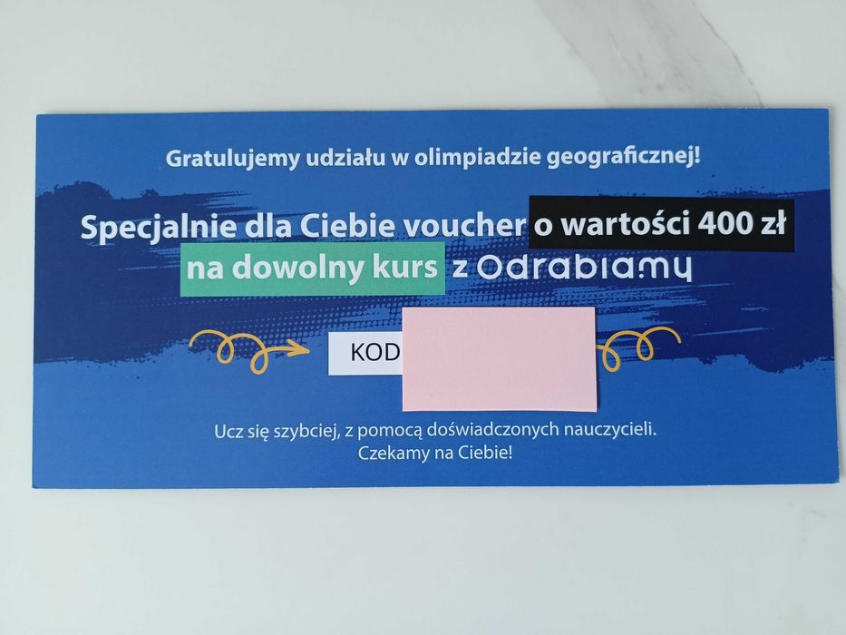 Voucher o wartości 400 zł na Odrabiamy