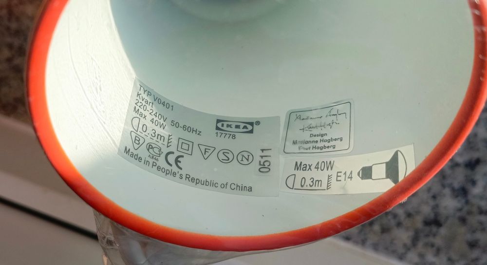 Lampka ścienna kvart Ikea. Okazja