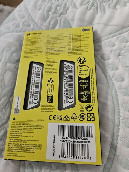 Ram 32 gb ddr 5 6000