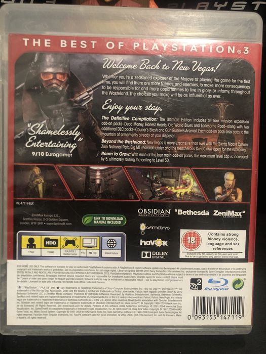 Gra Fallout New Vegas Goty Ultimate Edition PS3 Playatation