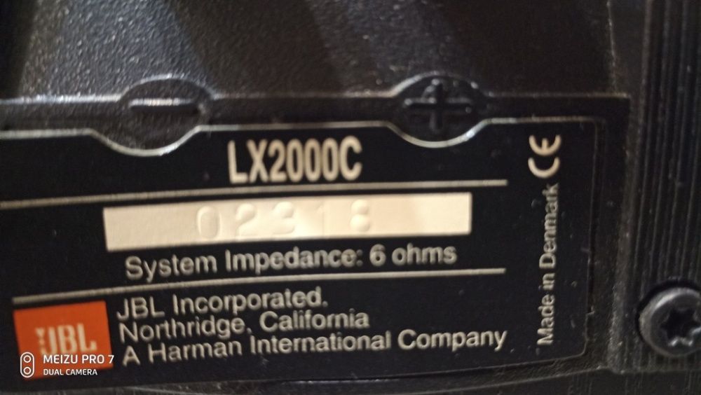 Акустическая система JBL LX 2000 Center. Made in Denmark