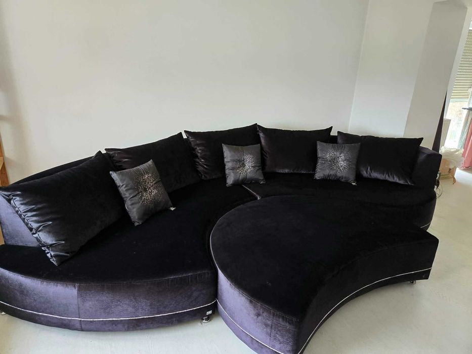 Piekna sofa z kamykami swarovskiego