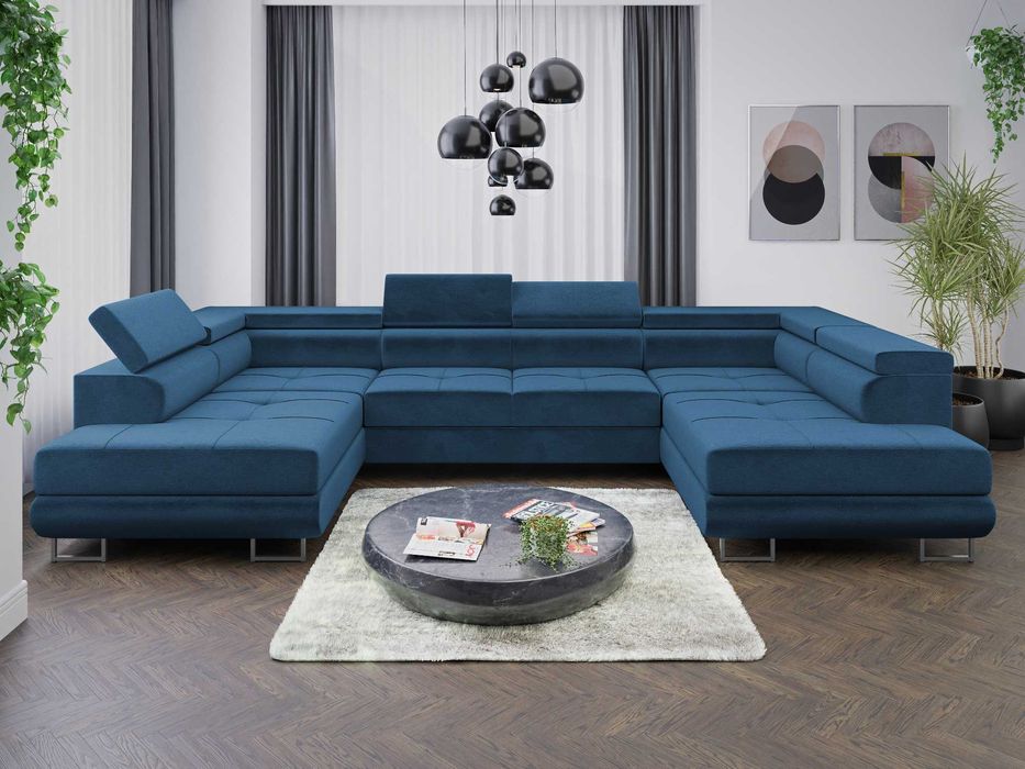 Narożnik Sofa Anton U funkcja spania delfin Kronos 7 sprezyna falista