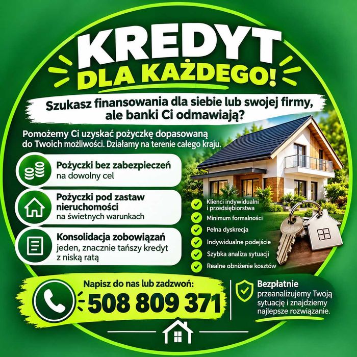 KREDYT dla każdego! bez BIK