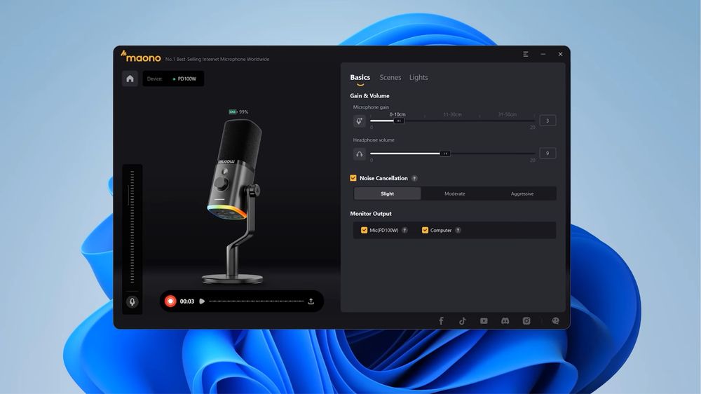 Бездротовий мікрофон Maono PD100W