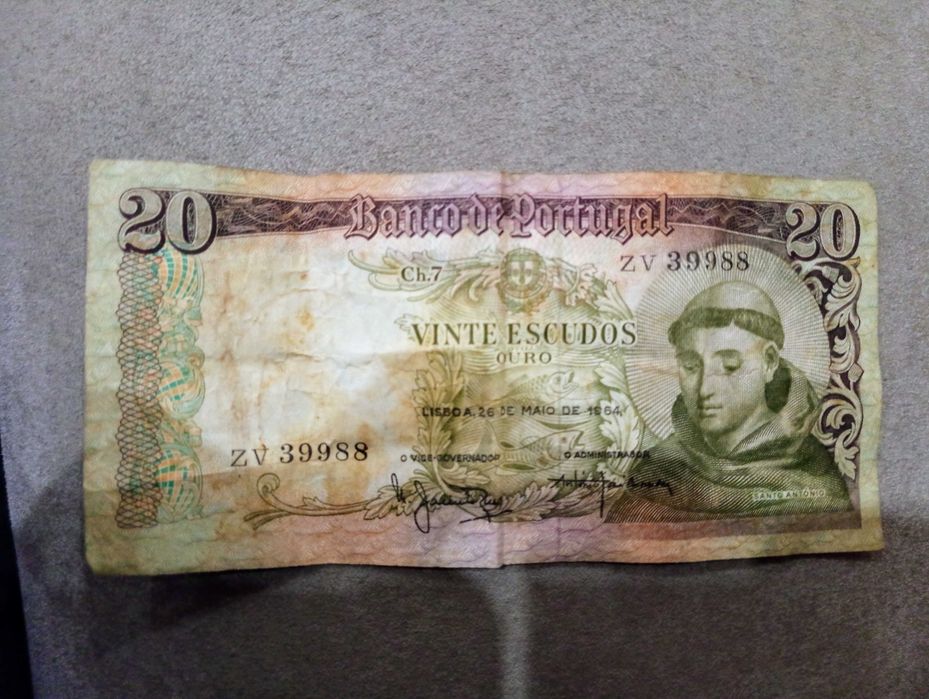 Nota de 20 escudos de 1964