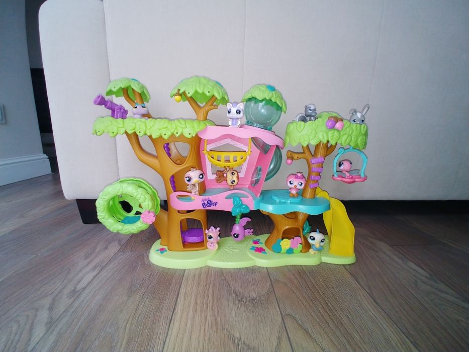 Littlest pet shop domek drzewo + 10 zwierzątek
