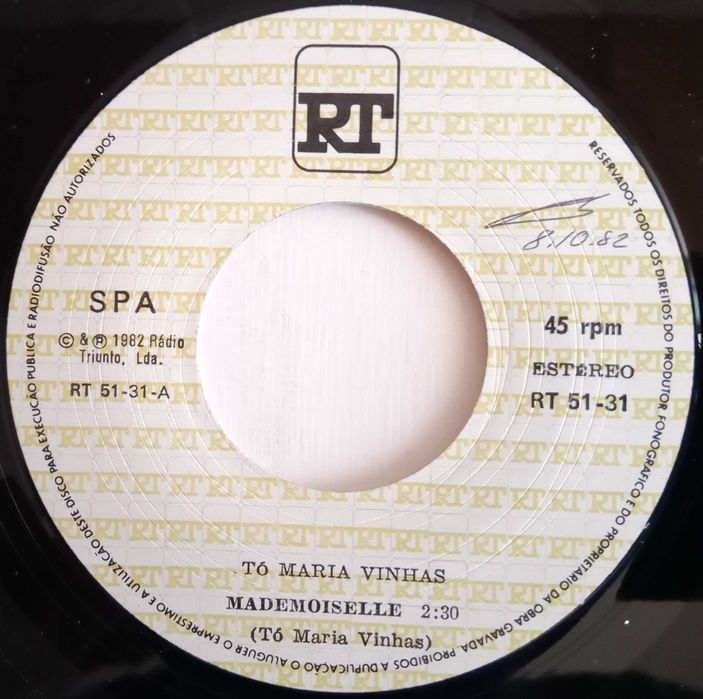 Tó Maria Vinhas	- - - - -	Mademoiselle	- - - - -	Single