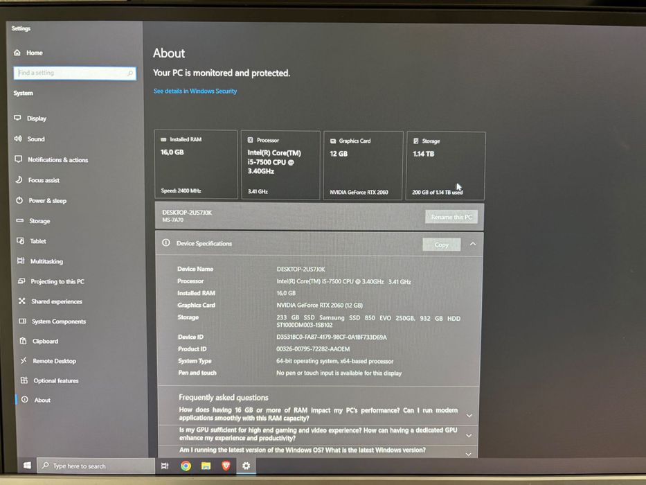 Desktop PC - CPU Intel - GPU Nvidia