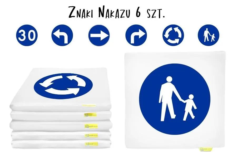 Poduszki Znaki Drogowe 3cm 6szt. Nowy Produkt