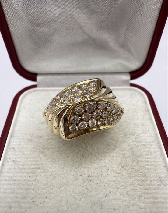 Złoty pierścionek 750 z diamentami 1,10ct VS1-Si1/F