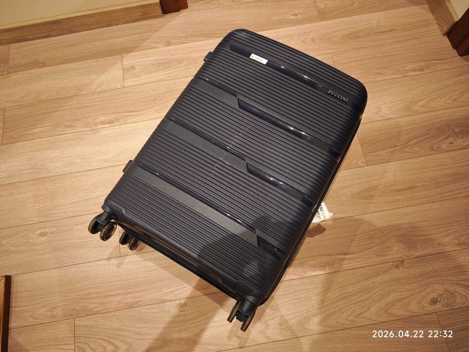 Walizka Duża Podróżna Na Kółkach Twarda XXL PUCCINI Granatowa PP023A-7A 75x51x30