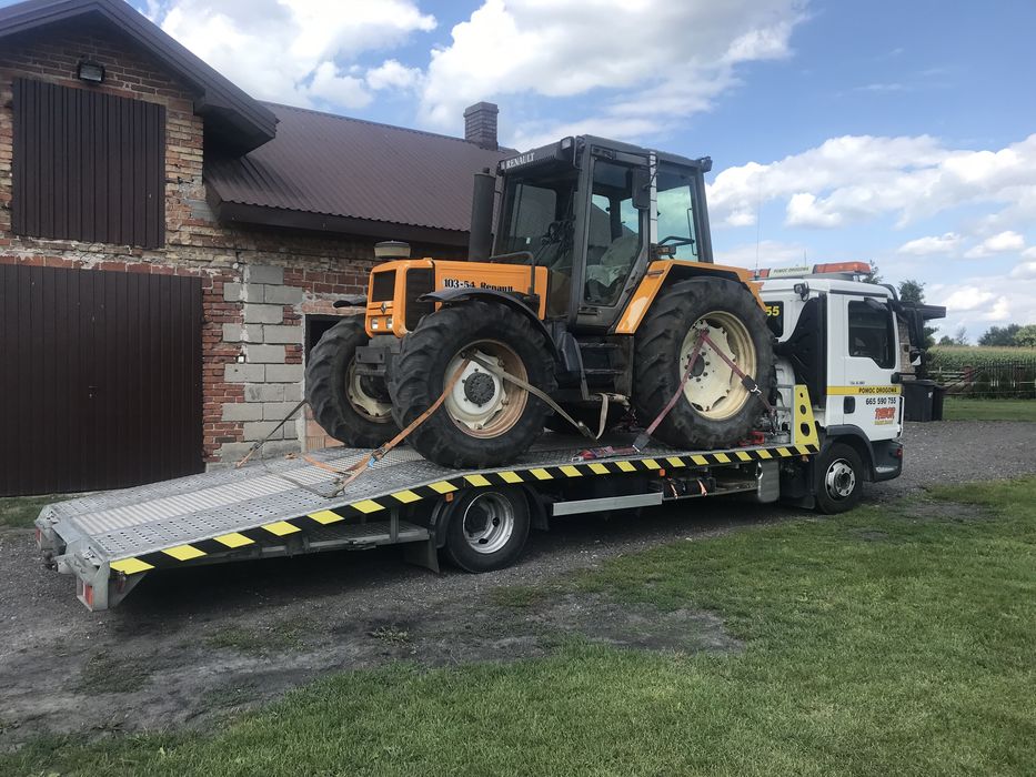 Transport maszyn rolniczych/budowlanych POMOC DROGOWA*laweta*holowanie