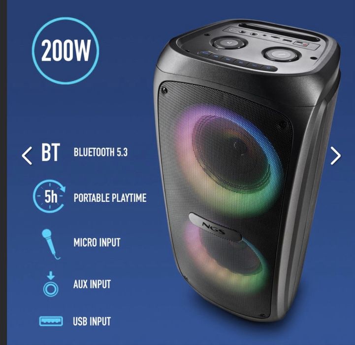 Coluna Nova na caixa de Som NGS 200 w