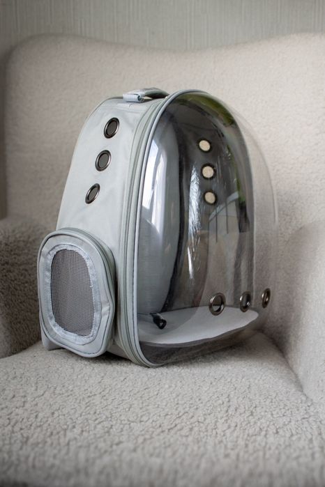 Рюкзак-переноска для котів невеликих собак прозорий панорамний тварин