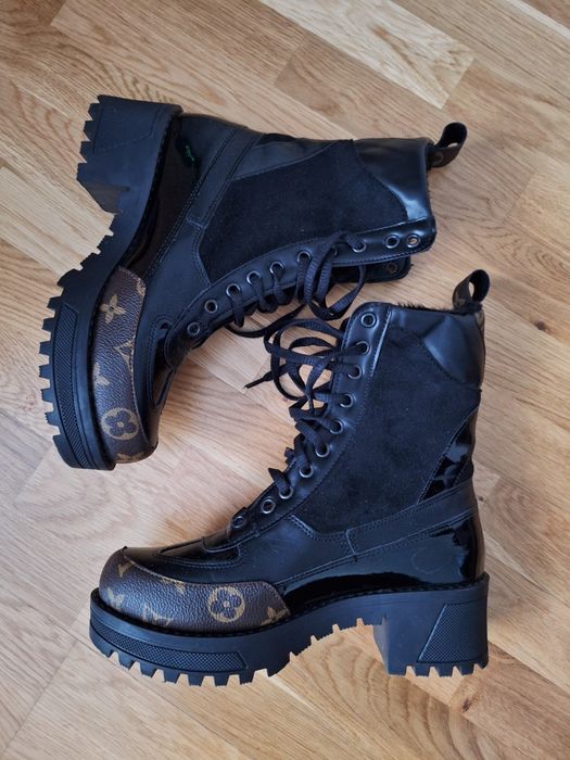 Botki a la Louis Vuitton zimowe ocieplane