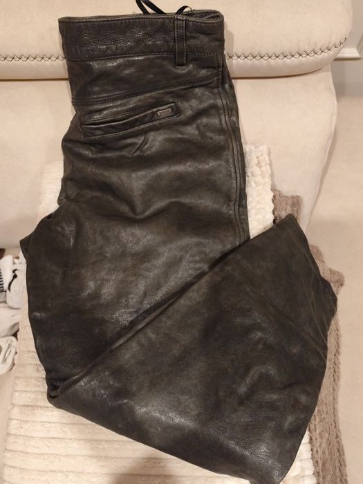 Spodnie skórzane tigha celso Black krowia skóra