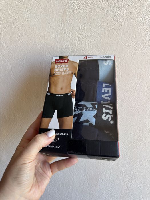Чоловічі труси боксери Levi’s Cotton Stretch 4 pack Boxer Brief