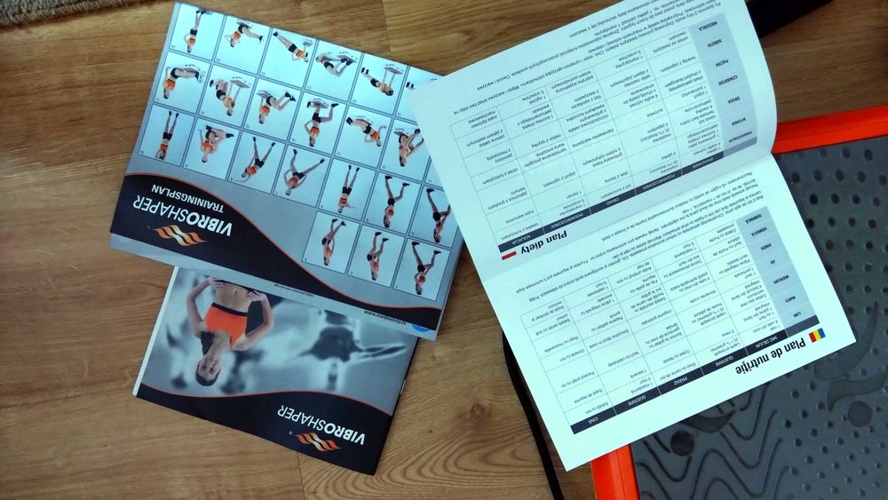 Platforma wibracyjna Vibroshaper z pilotem i planem diety i ćwiczeń