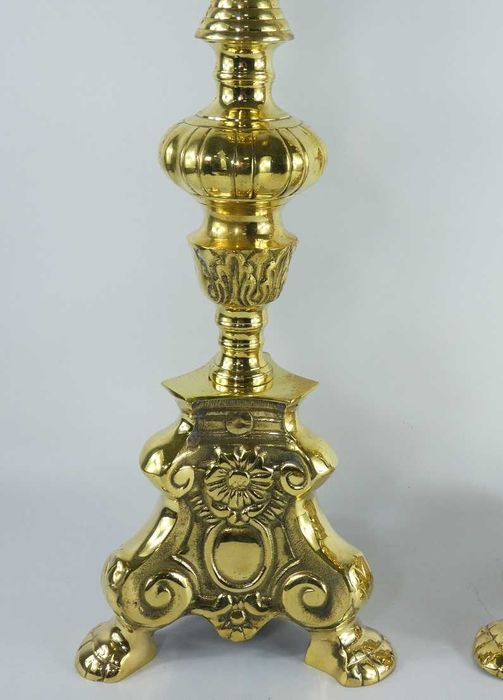 LICHTARZ para świecznik mosiądz 60 cm GOTYK