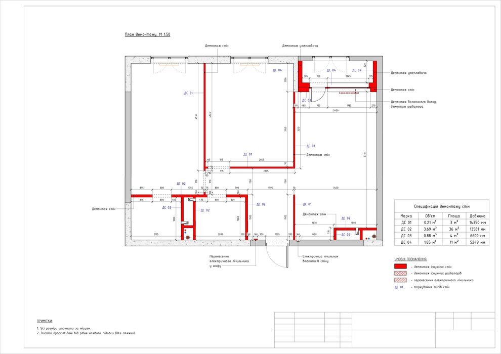 Технічний дизайн-проект інтер'єру (робочі креслення)