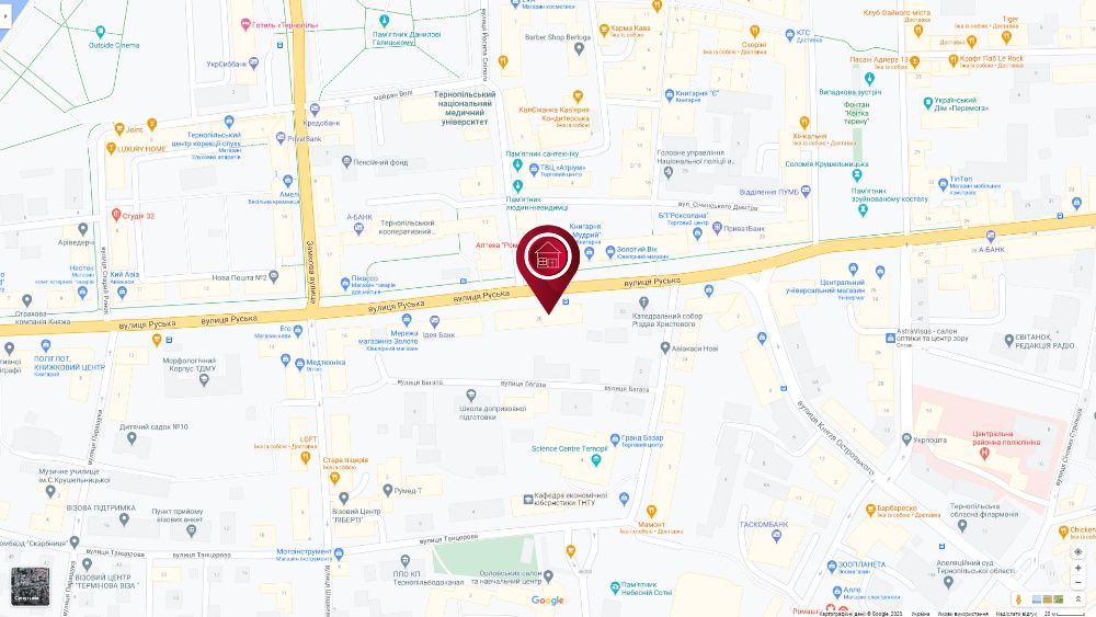 ЦЕНТР 1-кім квартира. вул Руська 20 + Звітні документи