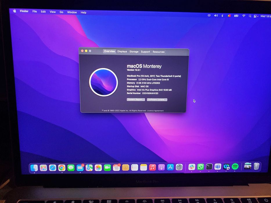 MacBook Pro 13, 2017, 8GB RAM, 250GB - A170864738221636099121