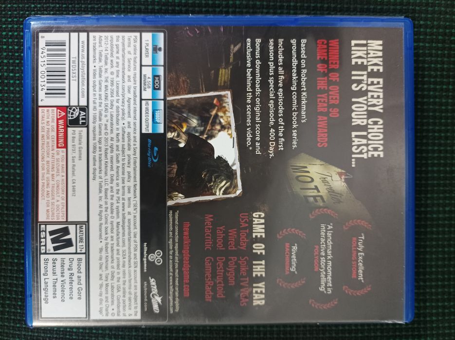 Gra walking dead the complete first season plus 400 days ps4 ps5