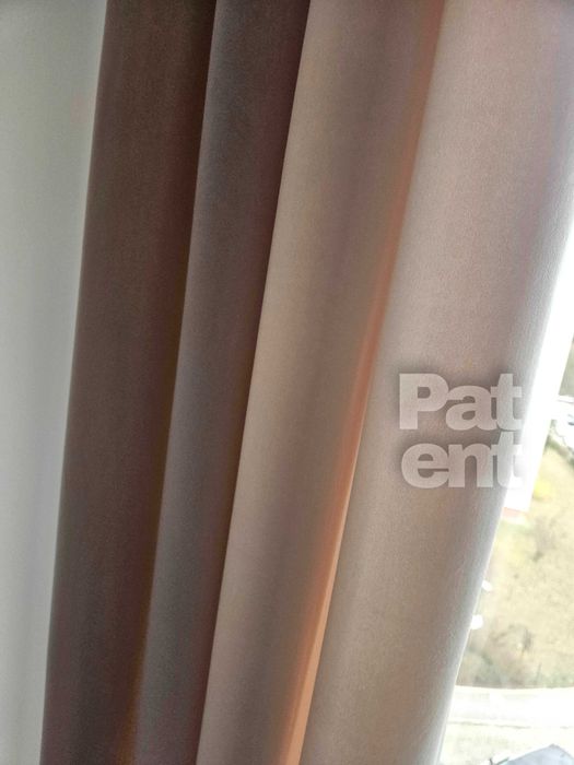 Zasłony okienne długie beżowe jasne boho nowoczesne welur welvet