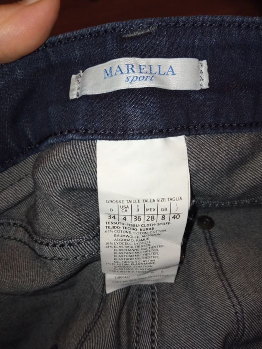 granatowe jeansy z lycrą Marella Sport XS-S
