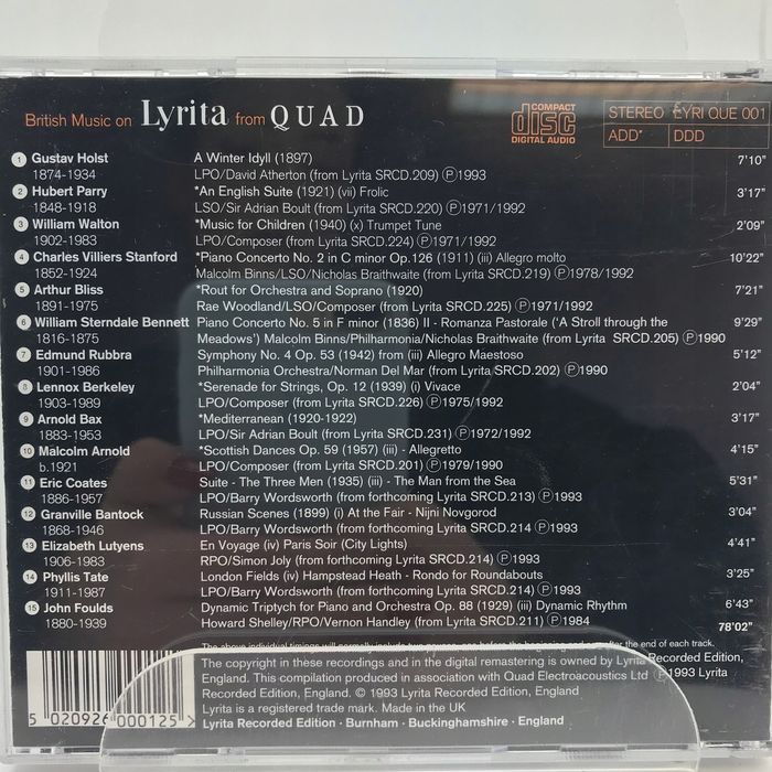 cd - various - british music on lyrita from quad