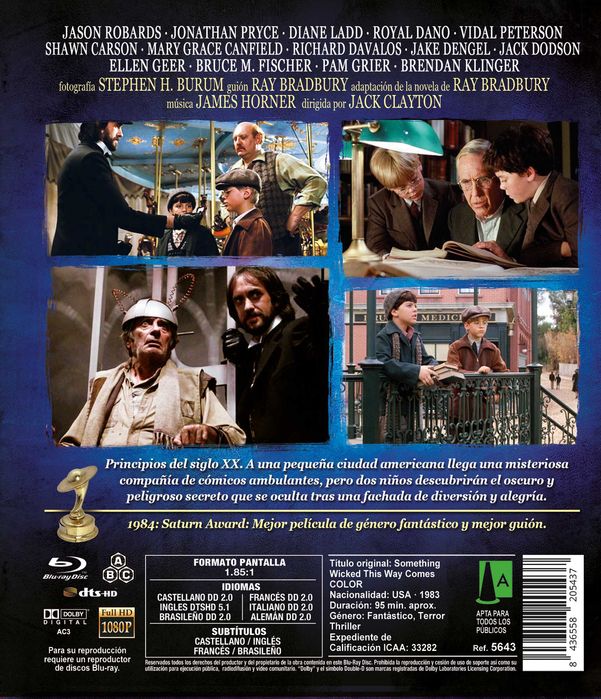 El Carnaval de las Tinieblas/Something Wicked This Way Comes (Blu-Ray)-Legendado em Brasileiro