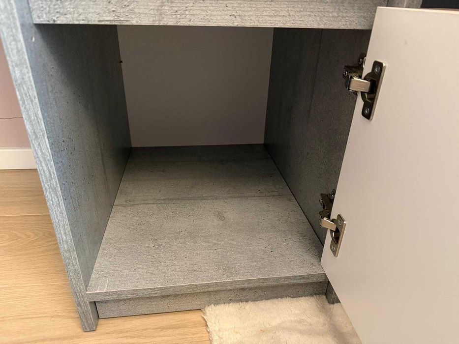 Biurko 120x53cm szaro białe ODDAM ZA DARMO