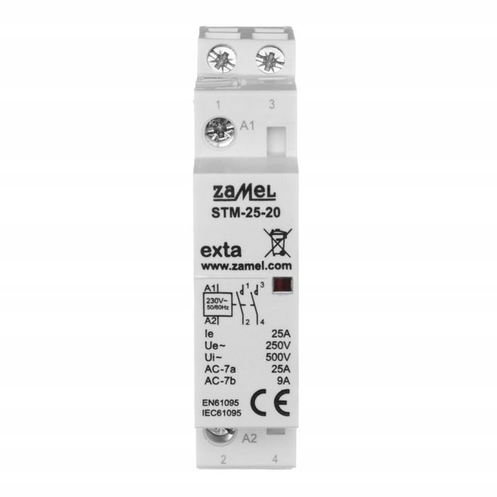 stycznik modułowy stm-25-20 25a 2xno 230vac
