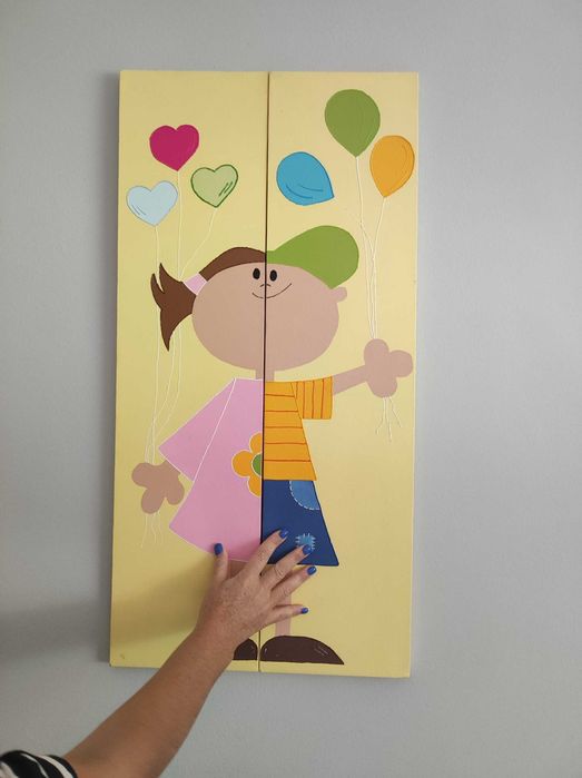 Hand-painted Canvas Painting, Rustic Workshop, Black Cat64739755268098122