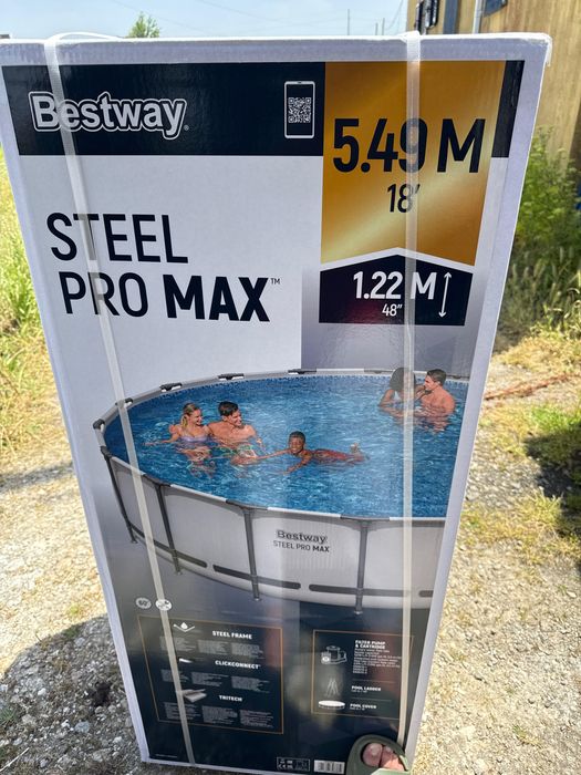 Piscina Bestway 5.49m x 1.22m + Kit Completo de Acessórios e Produtos (2 Meses de Uso)