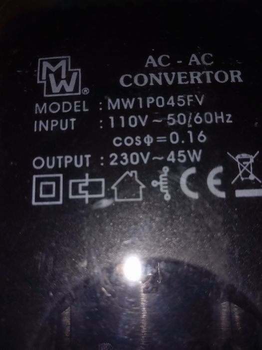 110V to 220V Transformer64737841286146124