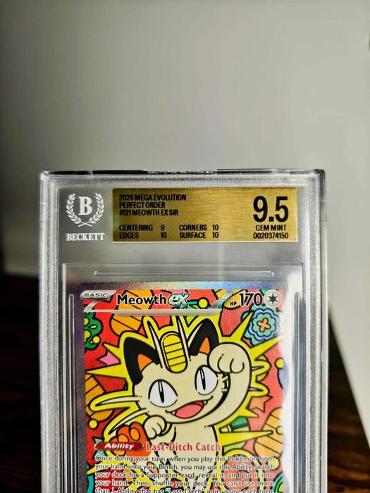 Meowth EX #121 SIR Mega Evolution (POR) BGS 9.5