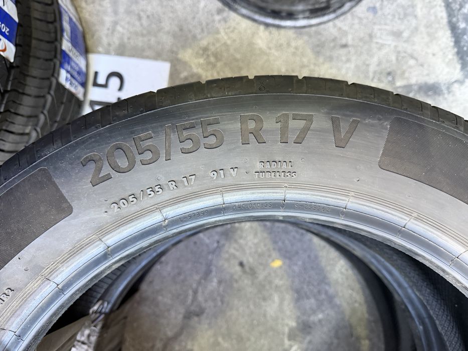Шины 205/55 R17 Continental EcoContact 6 б/у лето пара 5,5мм ар. 201647 U8