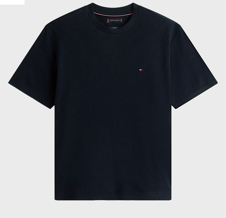 чоловіча синя футболка tommy hilfiger (crepe)