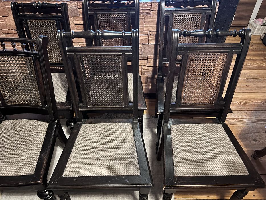 Krzeła 6szt stare rzezbione zdobienia