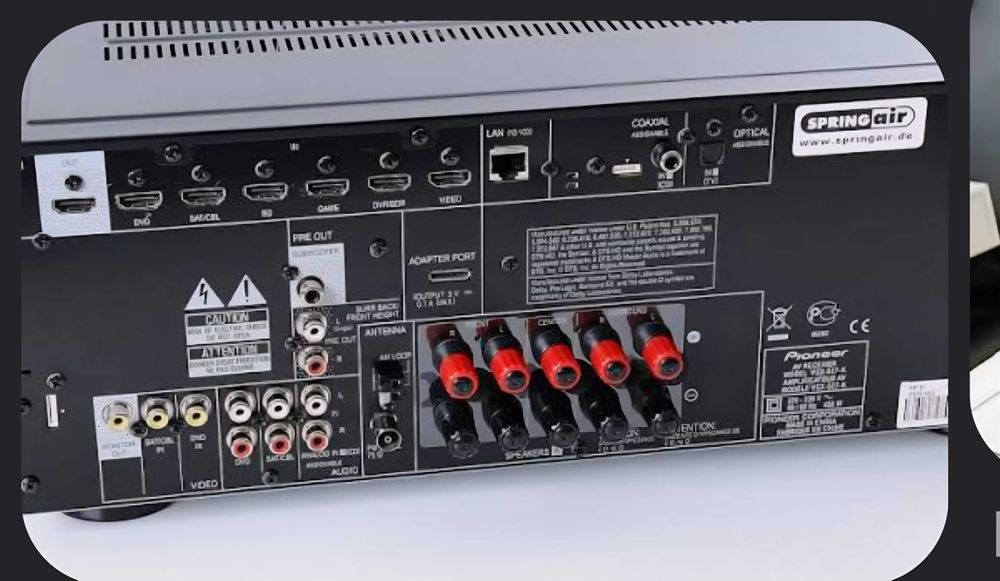 Receiver AV Pioneer VSX-527-K (5.1 Canais / HDMI / Rede) – Excelente Estado