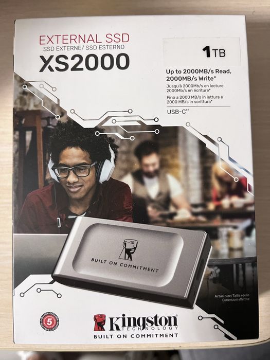 Портативний SSD Portable Kingston XS2000 BOC 1TB USB 3.2 Gen2 (2x2) Type-C IP55 3D NAND