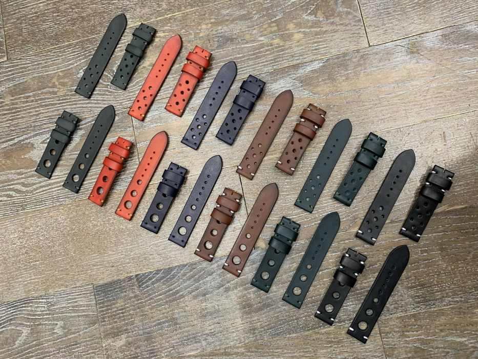 Не прошитый плоский ремешок ручной работы из натуральной кожи